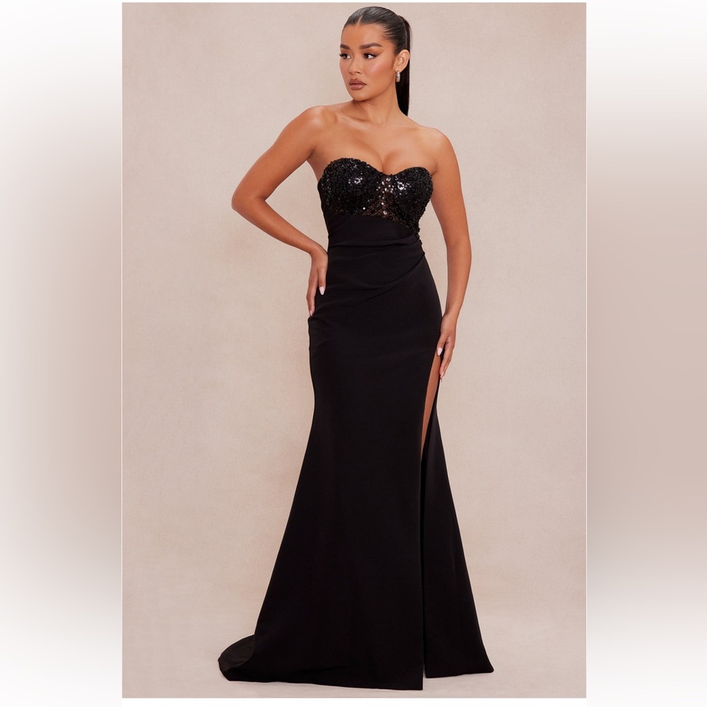 Maeve embellished gown black